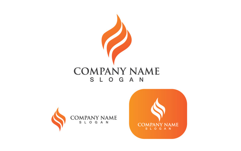 Vecteur d'huile de modèle de logo de feu