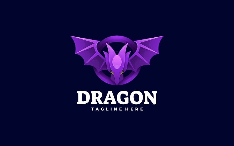 Vector Dragon Gradient Kleurrijk Logo