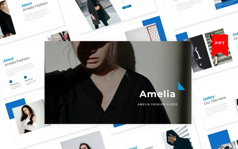 Amelia Fashion PowerPoint šablony