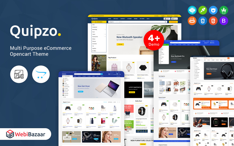 Quipzo - 现代和多功能 OpenCart 主题