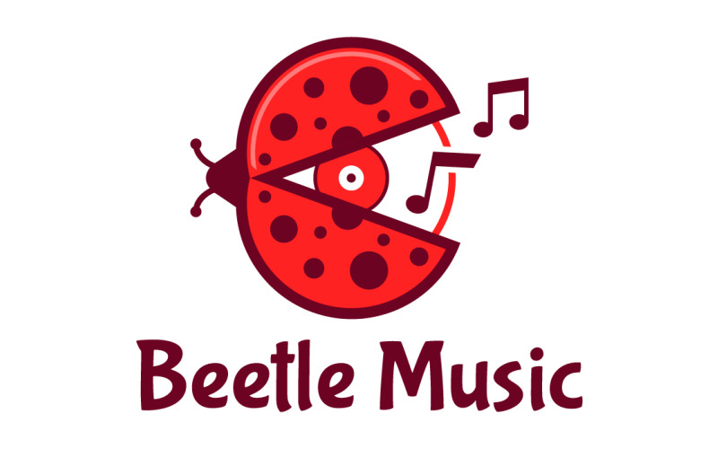 Шаблон логотипа Beetle Music