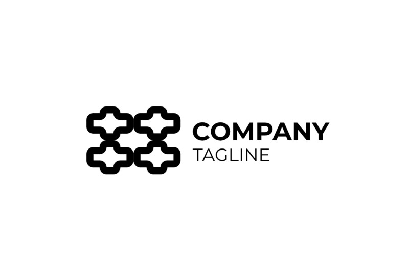 Logotipo da linha corporativa abstrata