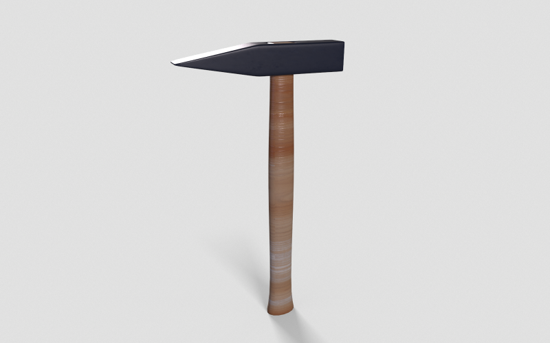 Acélkalapács Low-poly 3D modell