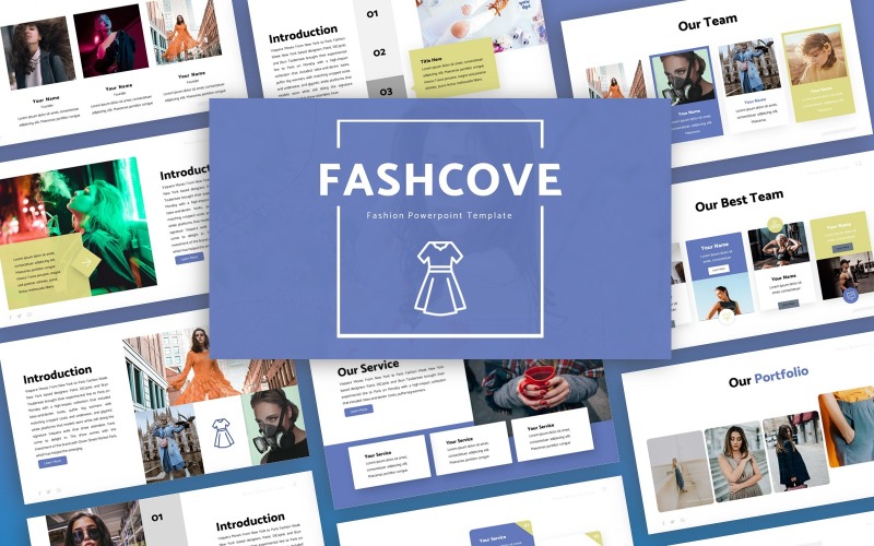 Fashcove - Modèle PowerPoint polyvalent de mode