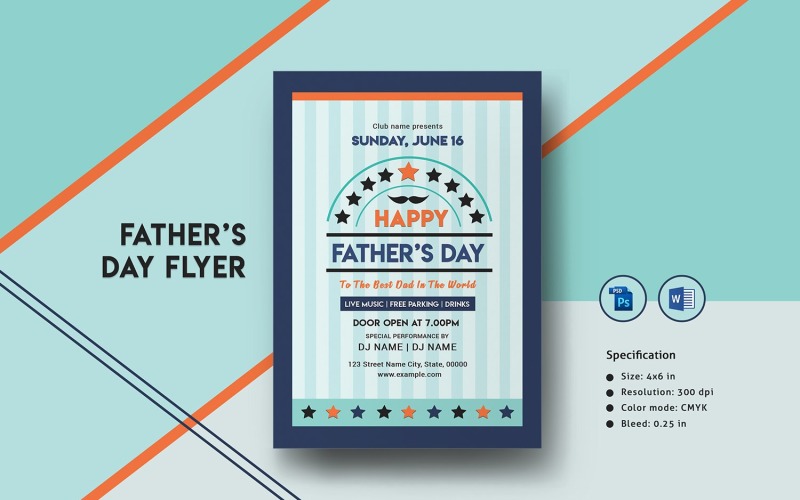 Father's Day Flyer Corporate Identity Template