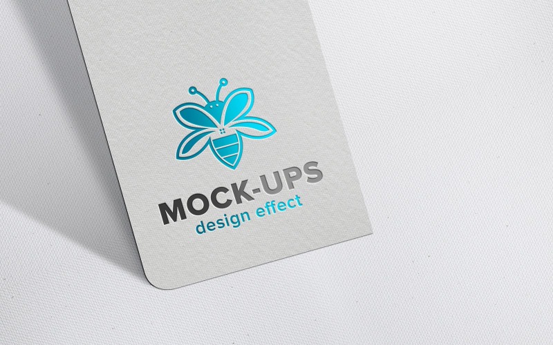 Fotorealistisches Papier-Logo-Mockup