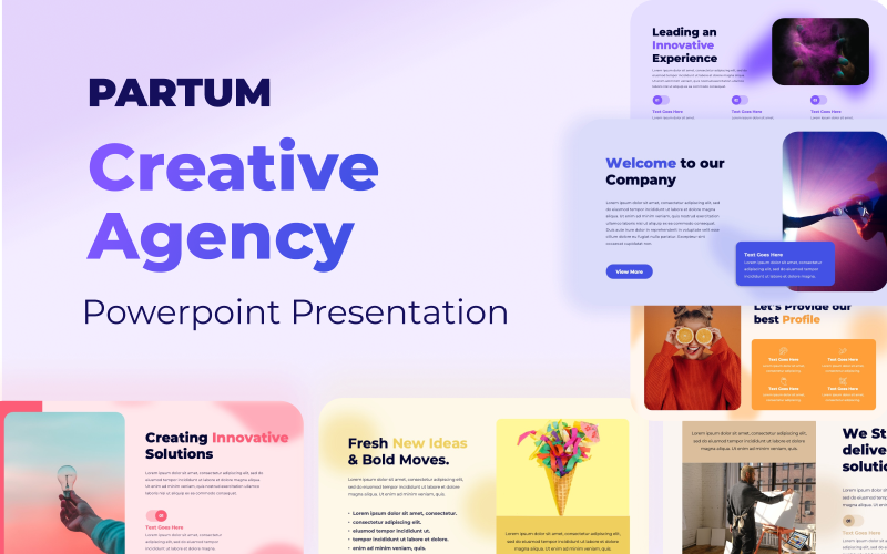 Partum Creative Agency PowerPoint-Präsentationsvorlage