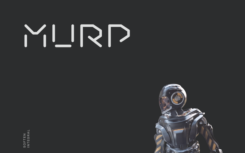 Carattere informatico futuristico Murp