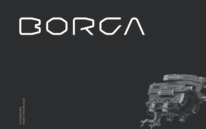 Carattere tecnologico futuristico Borga