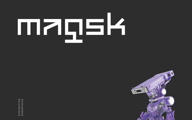 Carattere tecnologico futuristico di Magsk