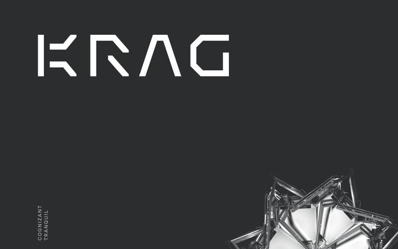 Carattere tecnologico futuristico Krag