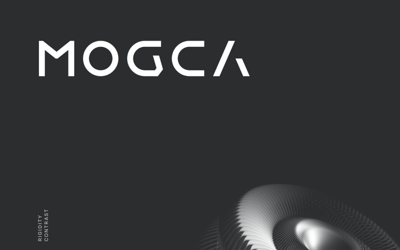 Carattere tecnologico futuristico Mogca