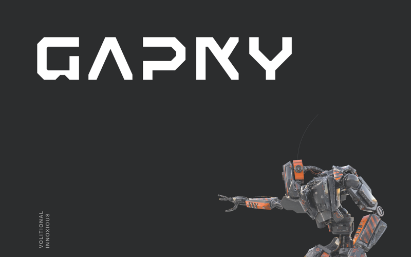 Gapky Futuristic Tech betűtípus