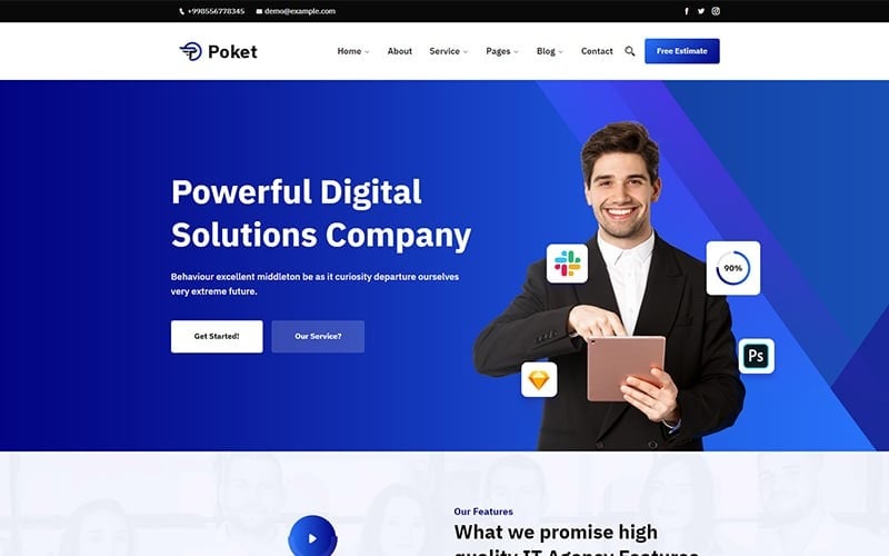 Poket - Startup-Agentur WordPress Theme