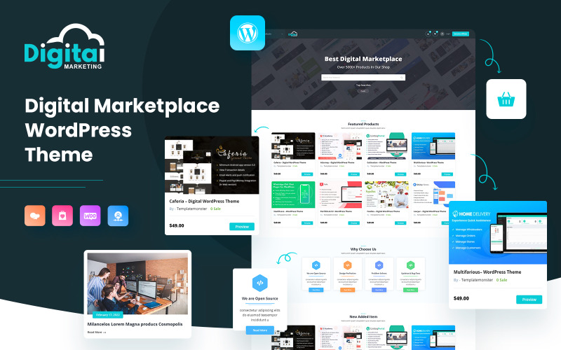 PX - Thème WooCommerce du marché numérique