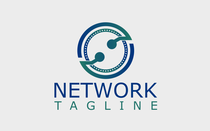 Шаблон логотипу дизайну мережевих символів