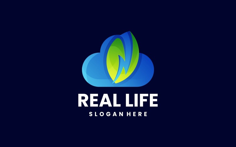 Стиль логотипа градиента реальной жизни