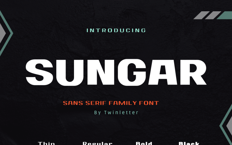 Sungar elegante serifenlose Schriftart