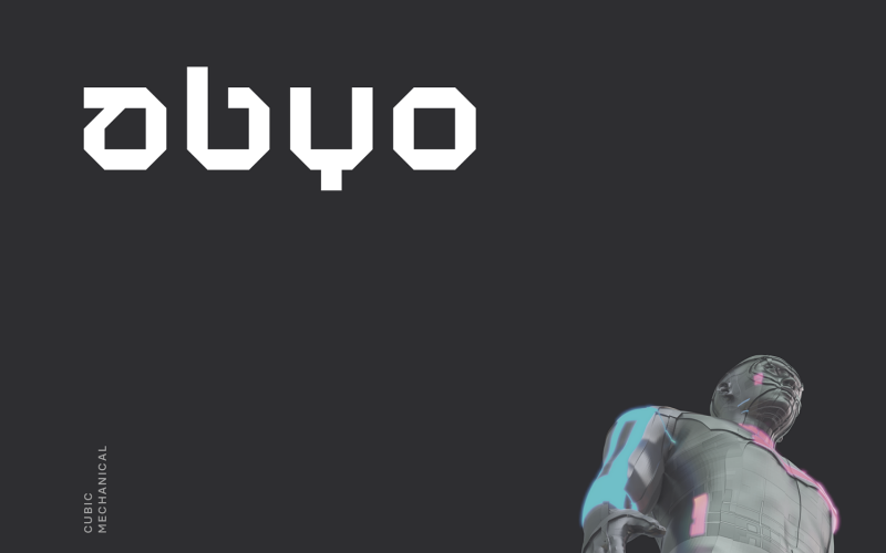 Abyo Futuristisch Tech-lettertype