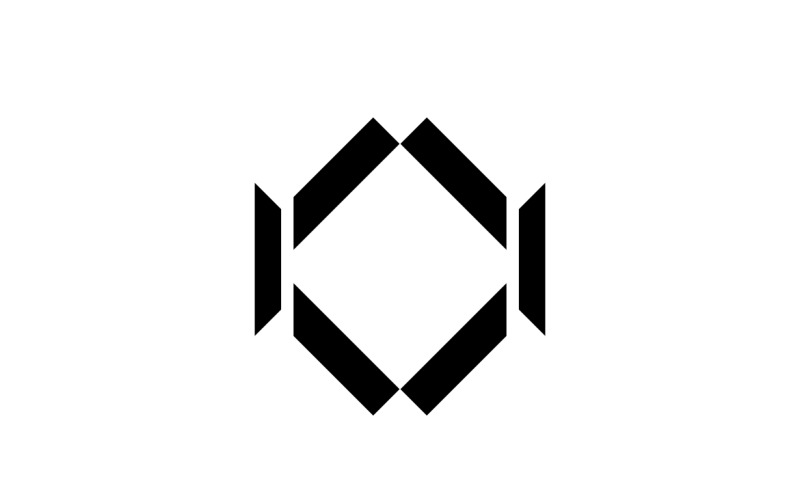 Dynamic M Initial Alphabet Logo