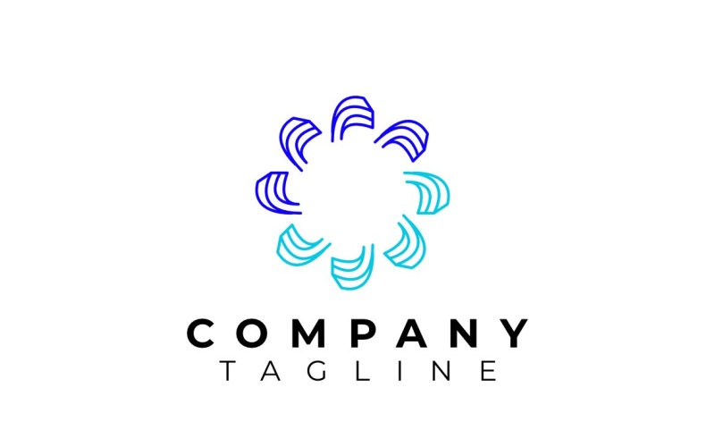 Dynamic Rotation Flat Line Logo #236535 - TemplateMonster