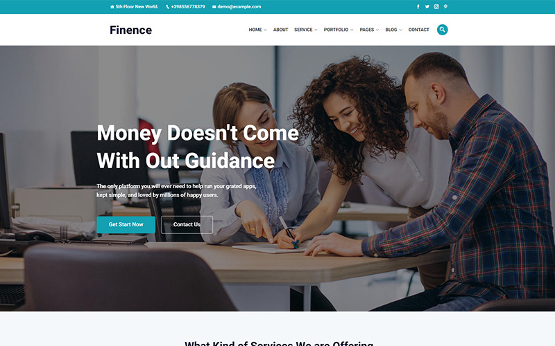 Finence — motyw WordPress finansowy i komercyjny