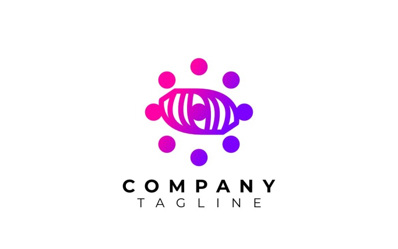 Gradient Eye Round Techno Logo #236532 - TemplateMonster