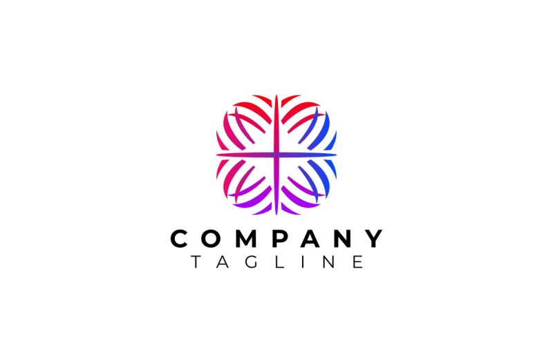 Logo dégradé complexe abstrait