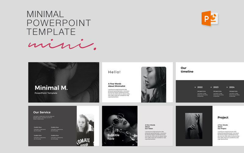 Modèle PowerPoint minimaliste F2
