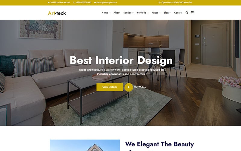 Artteck - Meilleur thème WordPress de design d'intérieur