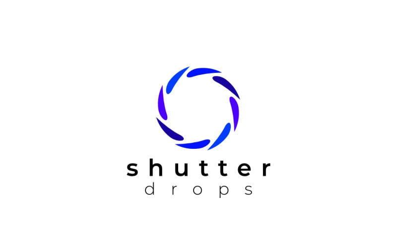 Shutter Drop Camera Photographer Logo