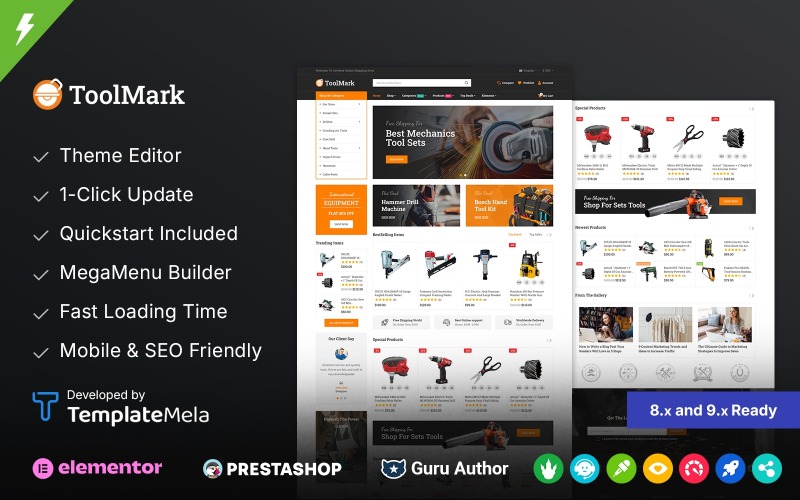 ToolMark - Kéziszerszám-áruház Prestashop téma