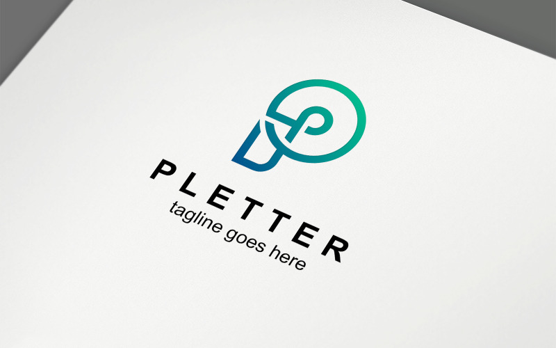 Litera P Logo Design Vector
