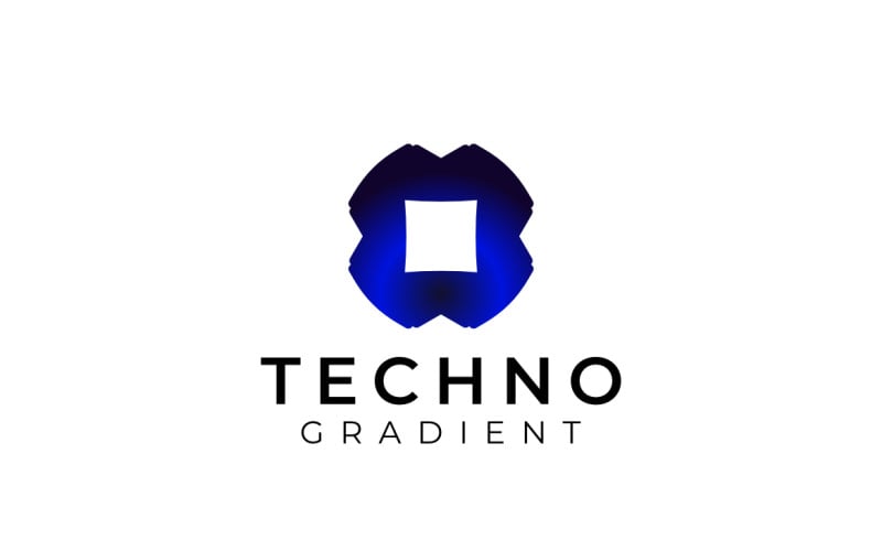 Logo Pixel X Gradient Tech