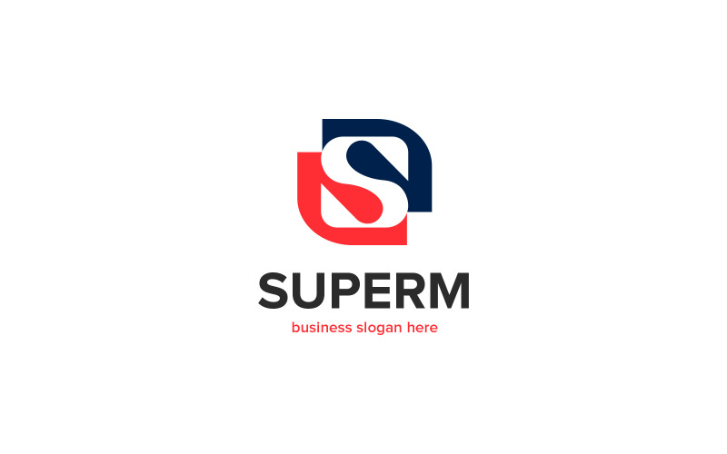 Modèle de conception de logo Superm S