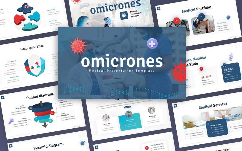 Omicrones Medical Multipurpose PowerPoint-mall