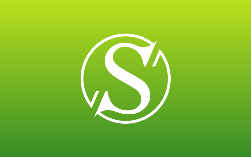 S Buchstabe rundes Logo-Design