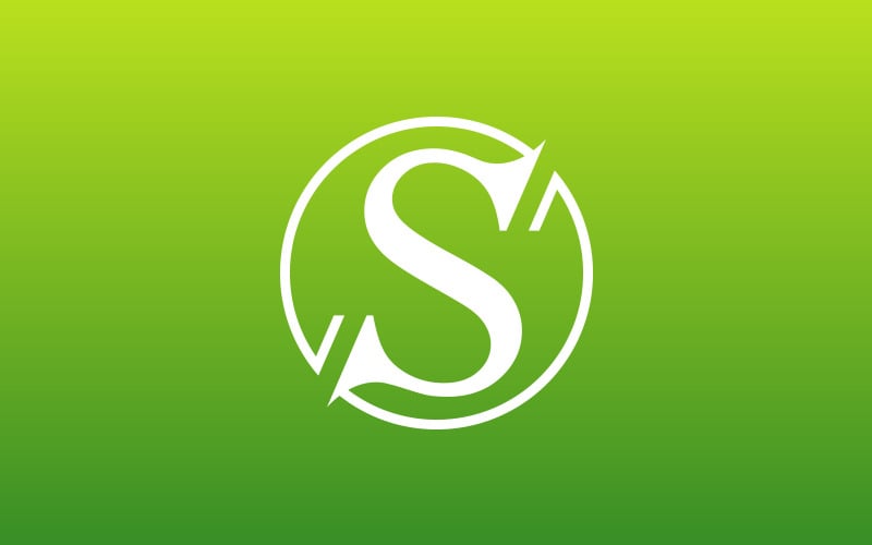 S Letter Round Logo Design