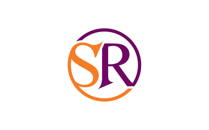 Szablon wektora projektu logo SR