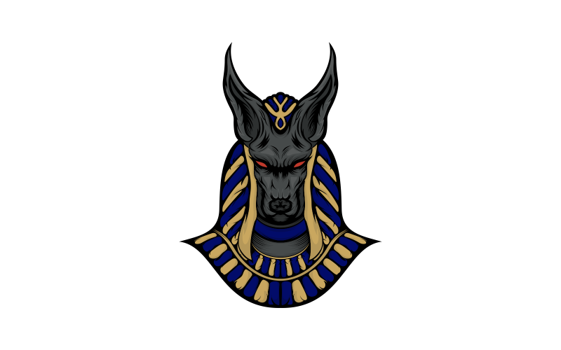 Vektorové šablony loga maskota Anubis