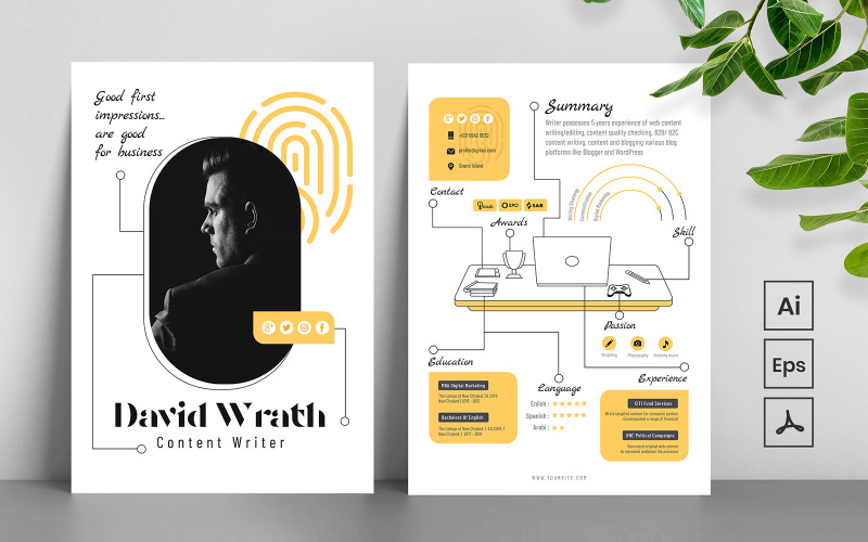 Attractive Resume Template Design