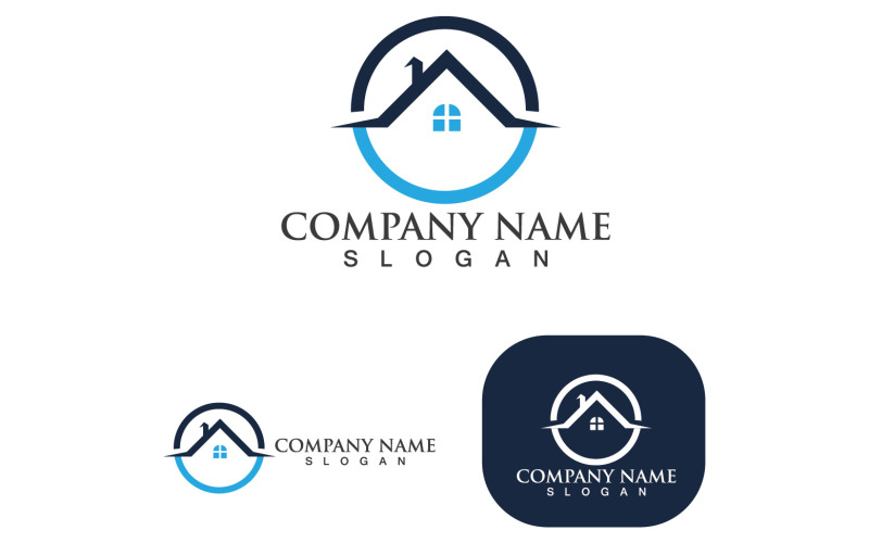 Huis en gebouw vector sjabloon