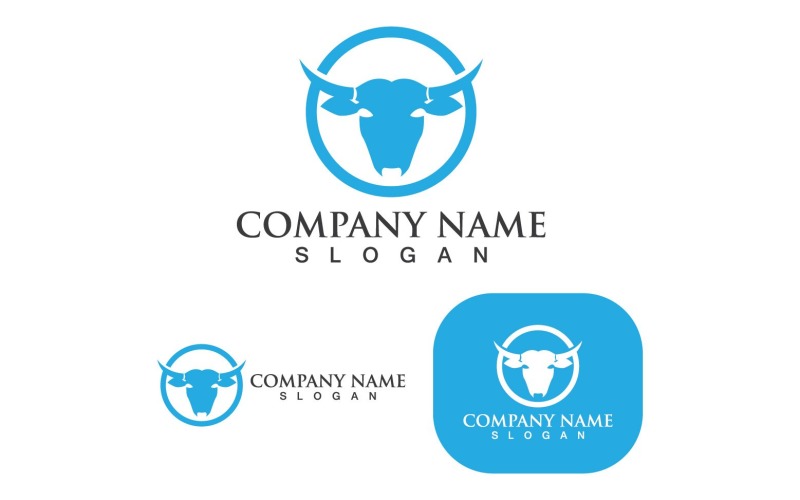 Logotipo y símbolo de cabeza de vaca V11