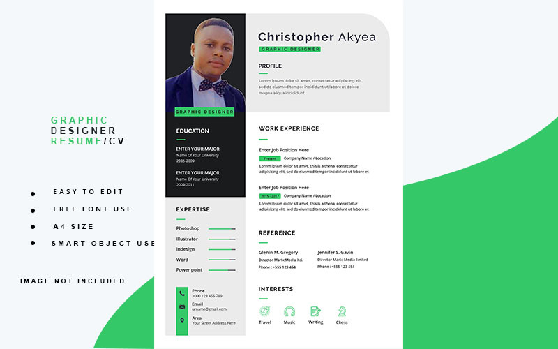 Grafica - Modello di curriculum o CV