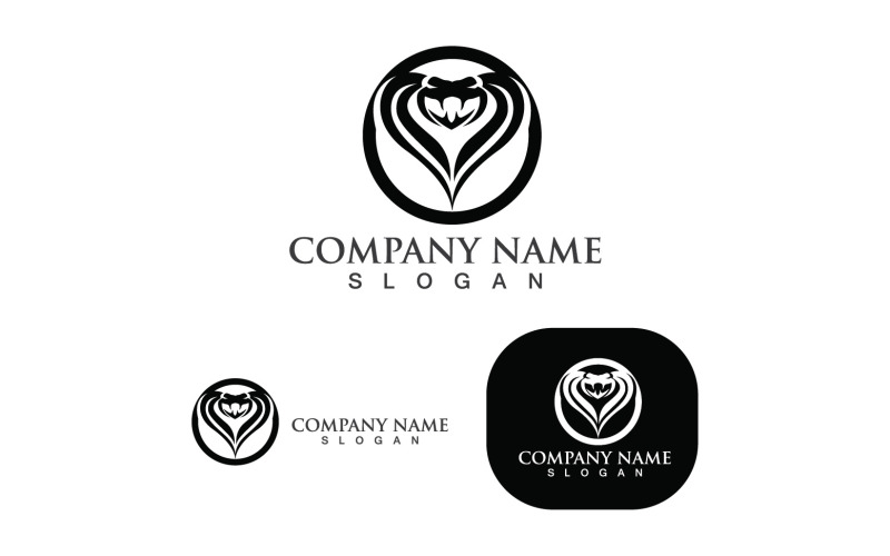 Serpente vipera Logo Design Serpente di pericolo 6