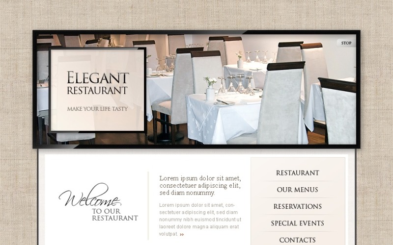Website-Vorlage für Café und Restaurant