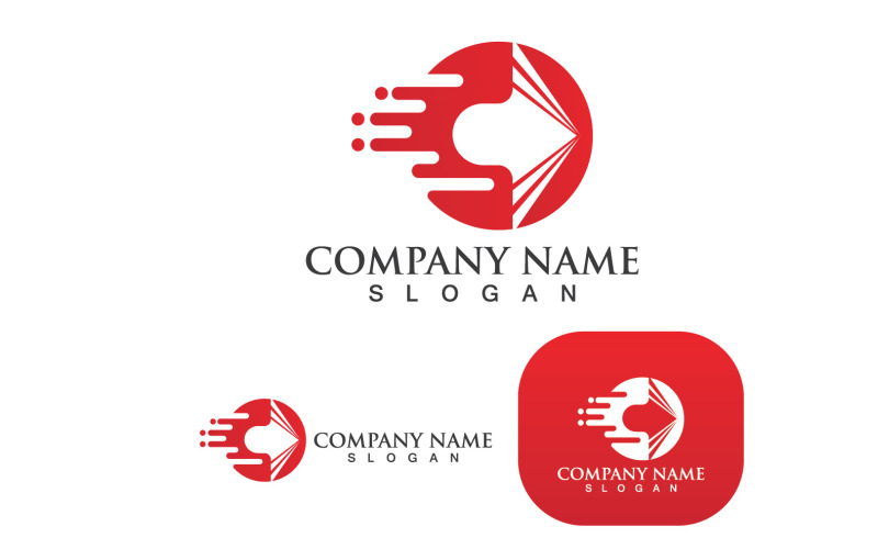 Freccia più veloce logo aziendale e simbolo V4