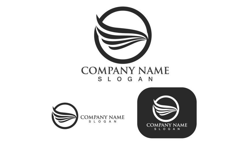 Wing Bird Falcon-logo en symbool V17