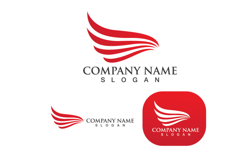 Wing Bird Falcon-logo en symbool V7