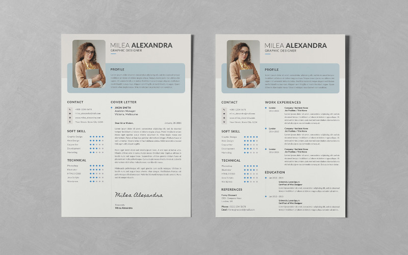 Creative Clean Resume CV Templates #237106 - TemplateMonster